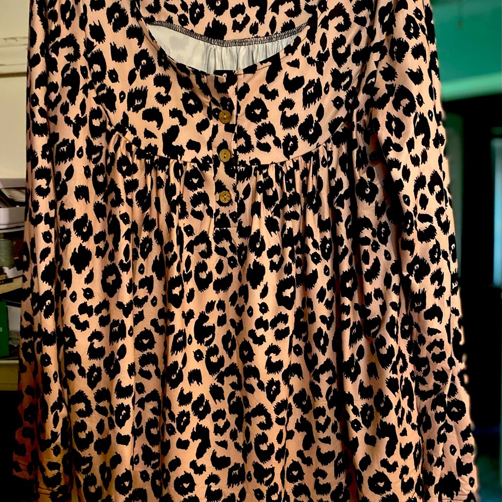 Cheetah tunic top